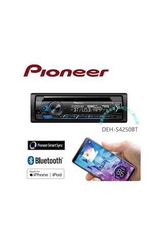 Pıoneer Deh-4250Bt Bluetooth-Cd-Karaoke-2 Amfi-Usb-Spotify-Mitrax