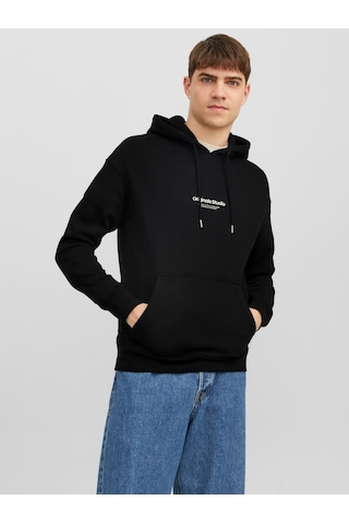 Jack & jones Kapüşonlu Rahat Kesim Siyah Erkek Sweat 12241687 001