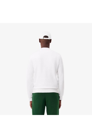 Lacoste Sh9608 Erkek Sweatshirt Beyaz