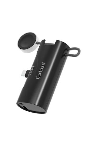Earldom PD46 5000 mAh Type-C 20 W Hızlı Şarj Mini Powerbank Siyah