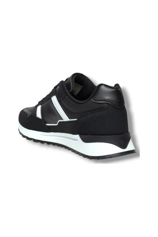 Jagulep Stone 8508-26 Cilt Deri Anatomik Sneaker Siyah Beyaz 36-40 Siyah