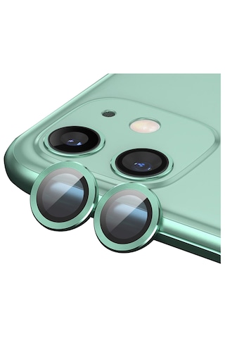 Nettech Apple Uyumlu iPhone 11 Damla Model 2in Kamera Cam Koruyucu - Yeşil