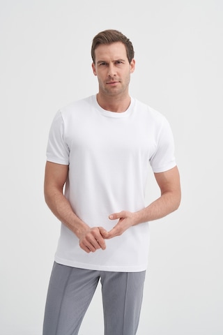 Cazador Erkek Beyaz Bisiklet Yaka T-shirt 46200 Beyaz