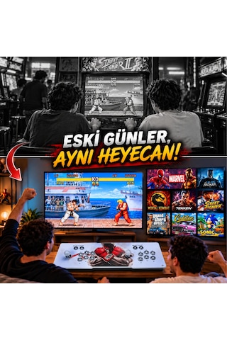 Schitec M10 Pro 4k 3d Oyun Konsolu Ps2 Psp Arcade Tv Konsolu 31.000+ Oyunlu