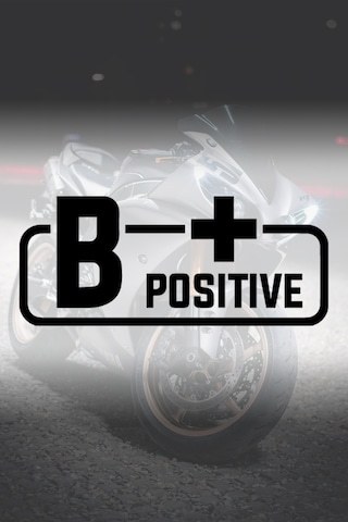 B+ Pozitif Kan Grubu Sticker - Oto Sticker - Araba Sticker - Motor Sticker - 11,5cm X 5cm - Siyah