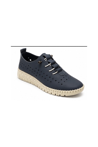 N Napa Shoe Np.4001.mavi Deri Sneaker Napa Shoe Kadın Hakiki Deri Comfort Günlük Ayakkabı Mavi