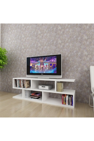 Kelebek Tv Sehpası Beyaz Beyaz