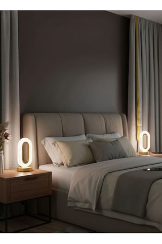 Eclipse Model Gold 3 Renk Modu Ledli Modern Salon Mutfak Yatak Çocuk Odası Masa Ve Gece Lambası Gümüş