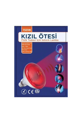 150w Kızılötesi İnfrared Isıtıcılı Fizik Tedavi Lambası Kırmızı Işık E27 Kalın Duy Diğer