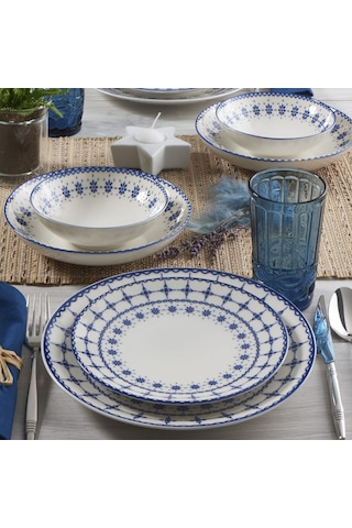 GÜRAL ATİNA 24 PARÇA 6 KİŞİLİK BONE YEMEK TAKIMI - 1614