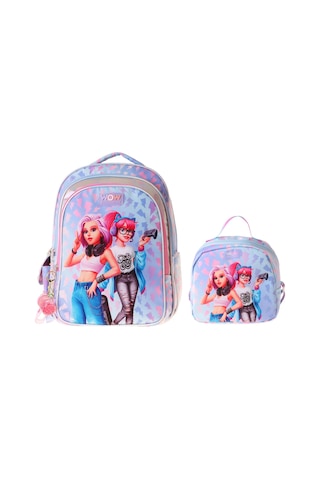 Wow Generation Cool İkili Okul Çanta Seti - Mavi - Pembe Cool Desenli Kız Çocuk Setwg-w6039b Çok Renkli