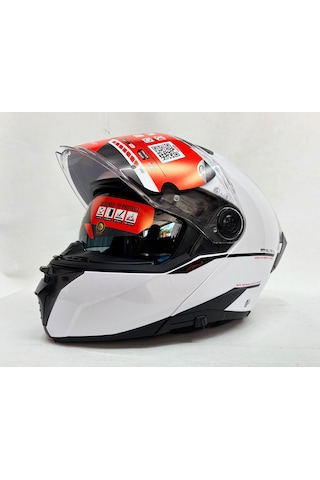 Mt Atom 2 Sv A1 Güneş Vizörlü Çene Açılır Kask Parlak Beyaz