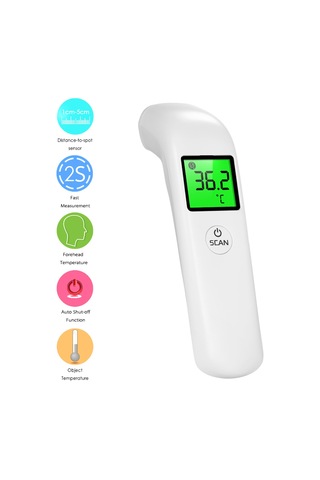 Ruicoo Lcd Ekranlı El Tipi Entegre Termometre - Dokunsuz Entegre Ölçüm, İki Renkli Arka Işık, Hassas Entegre Ölçüm Pil Yok