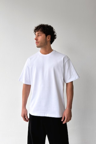 Flaw Atelıer Basic Oversize Fit Beyaz Tişört-29505