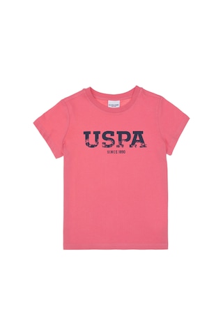 U.S. Polo Assn. Erkek Çocuk Pembe Basic Bisiklet Yaka Tişört 50306512-VR167