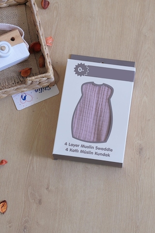 Kız Bebek Pembe Müslin Lüks Anakucağı Kundak Stl6402 Pembe