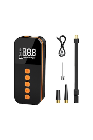 Samdoo Siyah Akıllı Araç Z充气 Pompası: 5 Modlu Otomatik Durdurma, Led Ekranlı, Akıllı Telefon Şarj Cihazı, Bisiklet Arabalar İçin Taşınabilir Elektrikli Hava Pompa