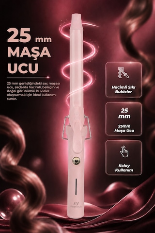Ks-325 Profesyonel 25mm Saç Maşası - Doğal Su Dalgaları Ve Bukle Yapıcı