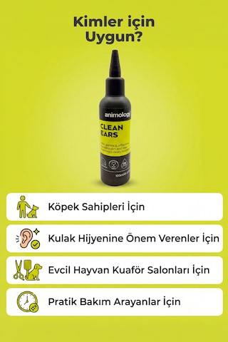 Animology Clean Ears Köpekler İçin Kulak Kiri Temizleyici Bakım Losyonu 100 Ml