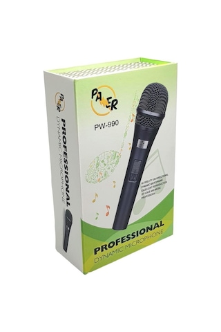 Pawer Pw-990 Profesyonel El Tipi Mikrofon 5mt Kablolu