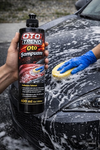 Oto Trend Oto Şampuanı 400 Ml Yoğun Köpük, Güçlü Temizlik Ve Parlaklık
