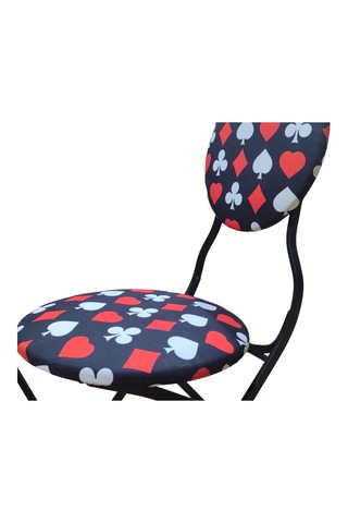 Katlanabilir İskanbil Desenli Metal Sandalye