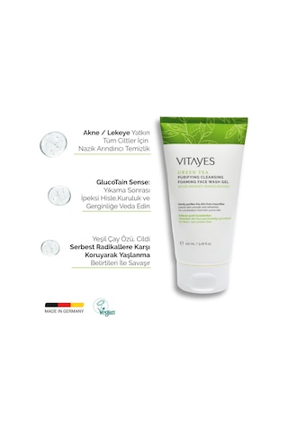 Vitayes Yeşil Çay Özlü Arındırıcı Yüz Yıkama Jeli 2 x 150 ML