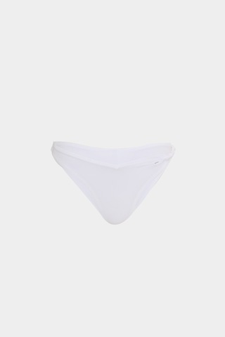 Açelyaokcu Premium Burgu Kenarlı Detaylı Frıgg Fit Kadın Bikini Altı Beyaz