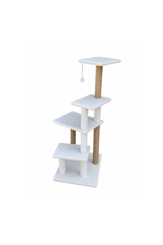 Missidea Mg02 Premium Çok Katlı Uzun Boy Kedi Tırmalama Tahtası Beyaz
