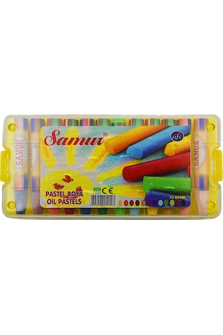 Samur Plastik Kutulu Pastel Boya 12 Renk