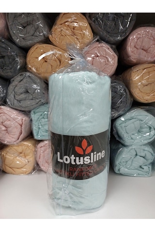 Lotusline Ranforce Fitted Battal Çift Kişilik Çarşaf Seti-mint Mint