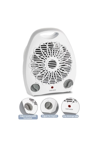 Goldmaster Summer Beyaz 2000 W Isıtıcı Fan