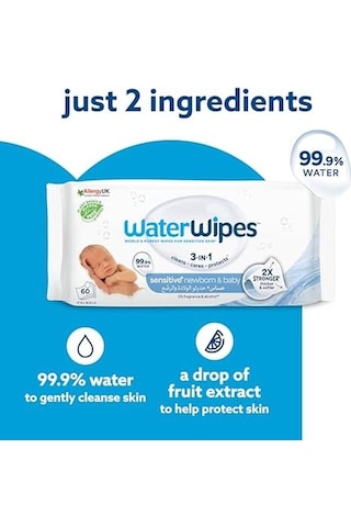 Waterwipes Yeni Doğan & Hassas Cilt İçin 240 Yaprak Bebek Islak Mendili 4 X 60 Adet