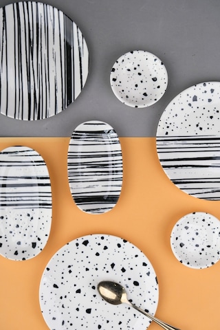 Tabak Evi Porselen Sidereal Kahvaltı Ve İkram Takımı 6 Kişilik 14 Parça Çok Renkli