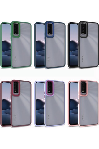 Zore Vivo Y20 Kılıf Msra Flora Kapak - Kırmızı Kırmızı