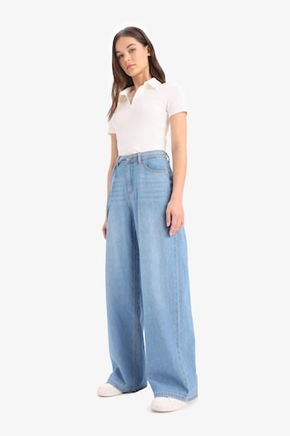 DeFacto Wide Leg Yüksek Bel Geniş Paça Uzun Yumuşak Jean Pantolon E1679AX25SMNM85