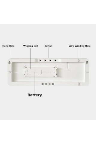 Trendooze Uzaktan Takvim, Sıcaklık, Saati, Saat, Led Kumanda İnç Duvar Dijital Camgöbeği Camgöbeği Çalar 16 12/24h, Tf Camgöbeği