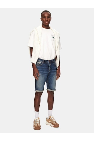 Little Big Ltb Lance Tarıon Wash Erkek Jean Şort 55626 Mavi Koyu