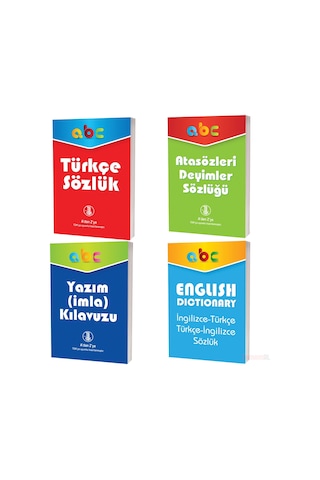 Türkçe Sözlük İngilizce Türkçe Atasözleri Yazım İmla Klavuzu 4Kit