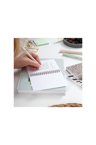 Leopar Desenli 3'lü Spiralli Defter Seti 10x14 Cm Karton Kapak Açık Gri