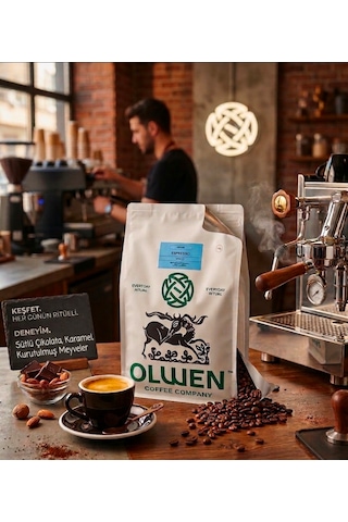 Olwen Espresso Çekirdek Kahve Kahve Base 1 - 1 Kg Kurutulmuş Sarı Meyveler,sütlü Çikolata,karamel