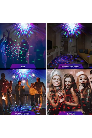 24w Mini Bt Projeksiyon Müzik Rgb Yedi Renkli Dört Yaprak Lamba Diğer