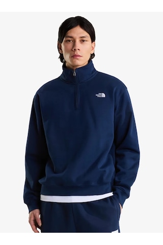 The North Face Nf0a8fd8-8k2 M Tnf Essential Simple Dome Rlx 1/4 Zip Erkek Sweatshirt Lacivert