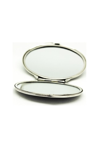 Altın Sepeti GA003 Sarmaşıklı Çiçek Desenli Gümüş Kapaklı El Aynası