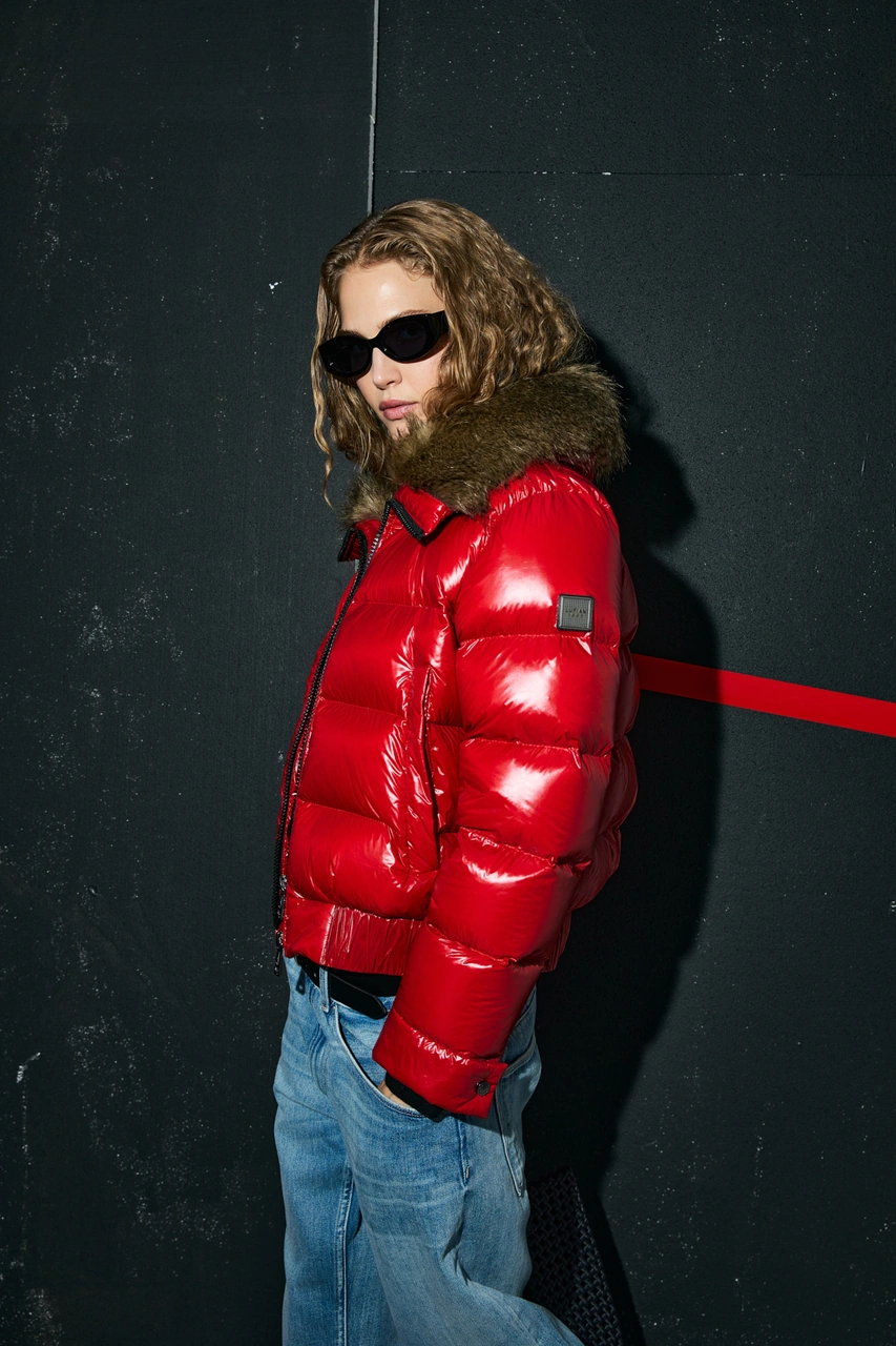 Lufian Daısy Kaz Tüyü Kadın Mont Koyu Kırmızı Koyu Kırmızı 122120041100710 Koyu Kırmızı