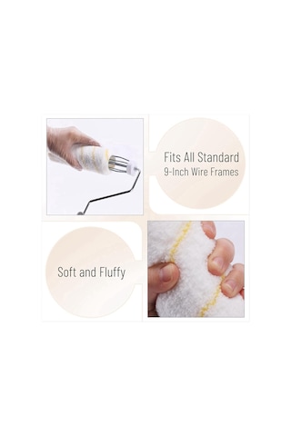 Xurunkeji İnç Boya Rulosu Seti Rulo Duvar Boyama Boya Fırçası Tepsili Boya Fırçası Aracı