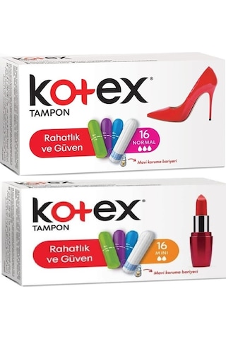 Kotex Tampon Normal - Mini 32 Li Karma Set 2pk 16