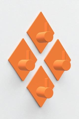 4'lü Askılık Havlu Askısı, Bornoz Askısı, Kapı Arkası, Duvara Monte, Dayanıklı Malzeme, Kırmızı 89 Kırmızı