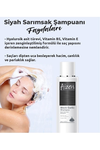 Aizen Cosmetic Siyah Sarımsak Şampuan
