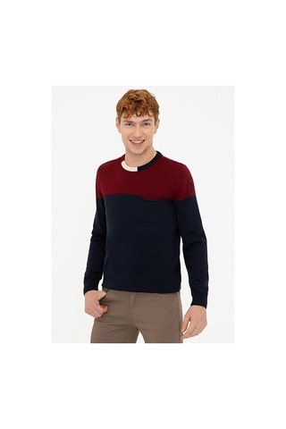 U.S. Polo Assn. Kanbera Bisiklet Yaka Slim Fit Desenli Erkek Kazak Çok Renkli